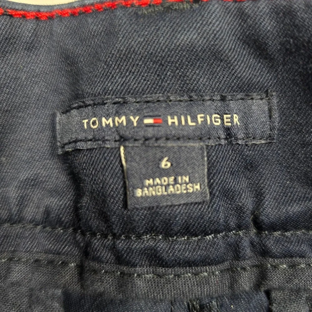 Tommy‎ Hilfiger Womens Navy Blue Chino Skirt Straight Cotton Blend Size 6